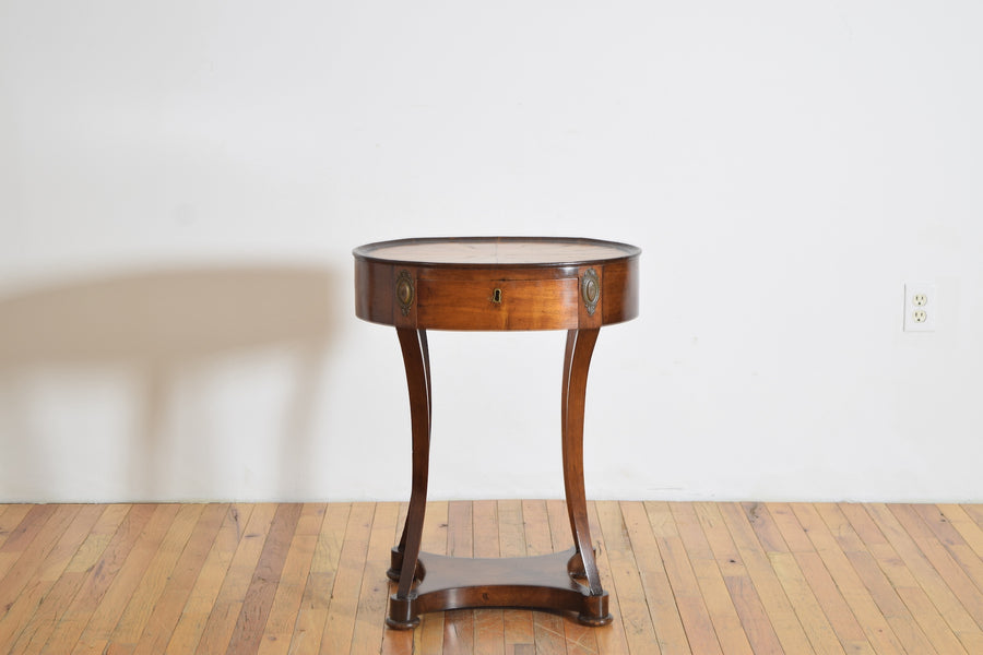 Ashwood and Ebonized 1-Drawer Side Table