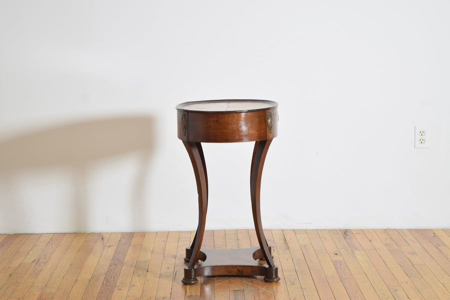 Ashwood and Ebonized 1-Drawer Side Table