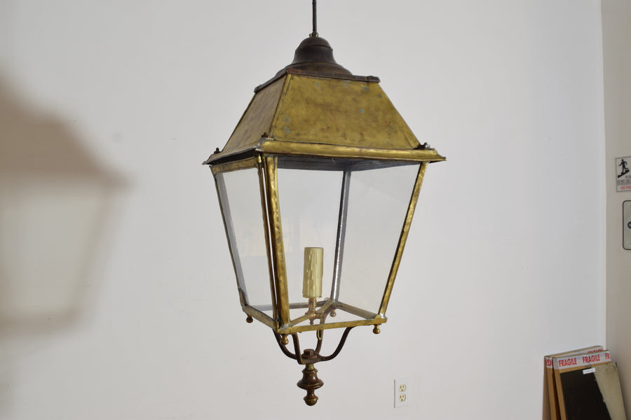 Brass Converted Gas Lantern