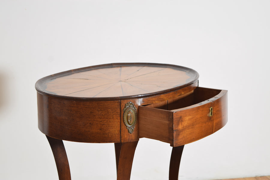 Ashwood and Ebonized 1-Drawer Side Table
