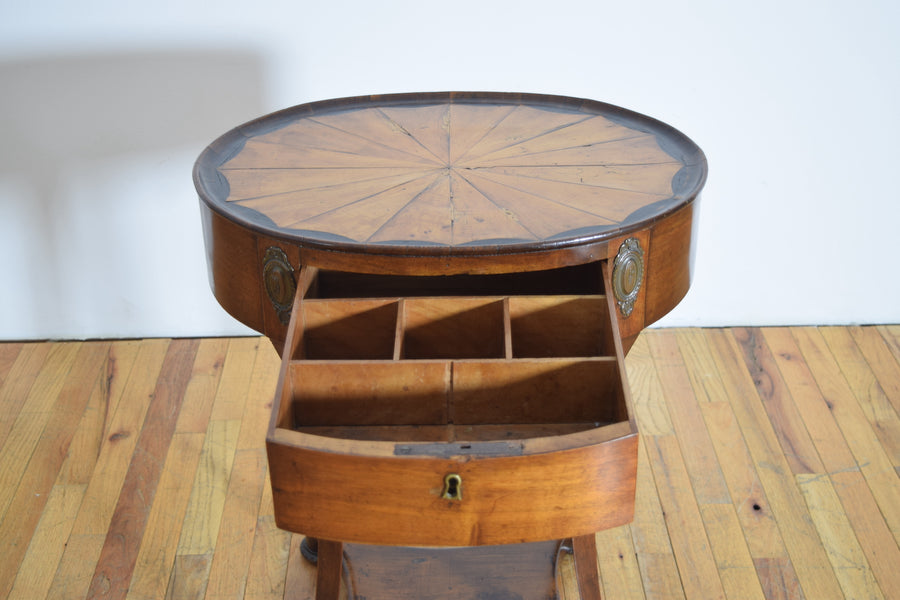Ashwood and Ebonized 1-Drawer Side Table
