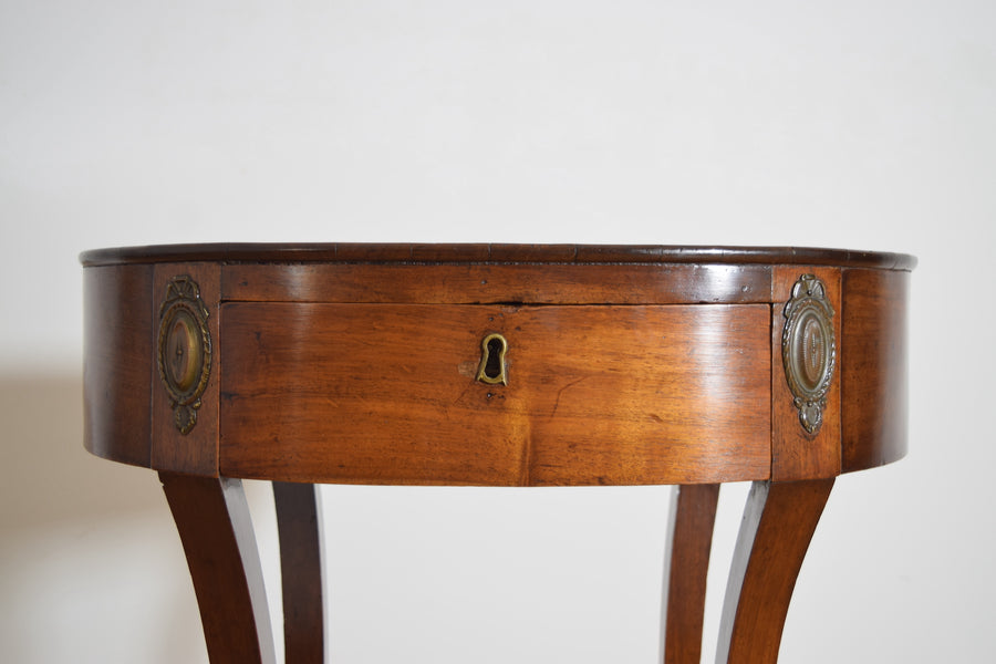 Ashwood and Ebonized 1-Drawer Side Table