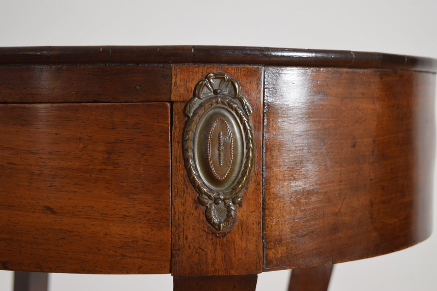Ashwood and Ebonized 1-Drawer Side Table