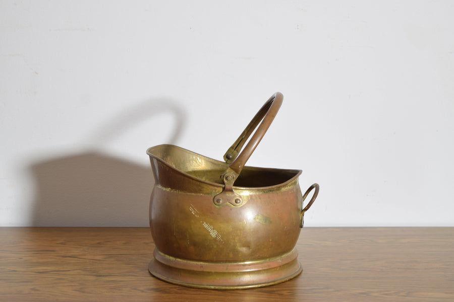 Brass Handled Pouring Bucket and Copper Shovel