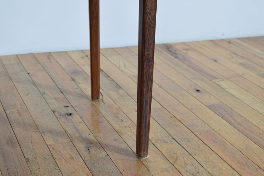 Set of 4 Teak and Leather Dining Chairs