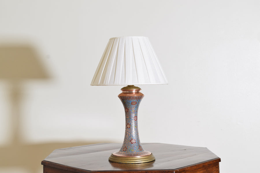 Cloisonné Copper and Enamel Table Lamp