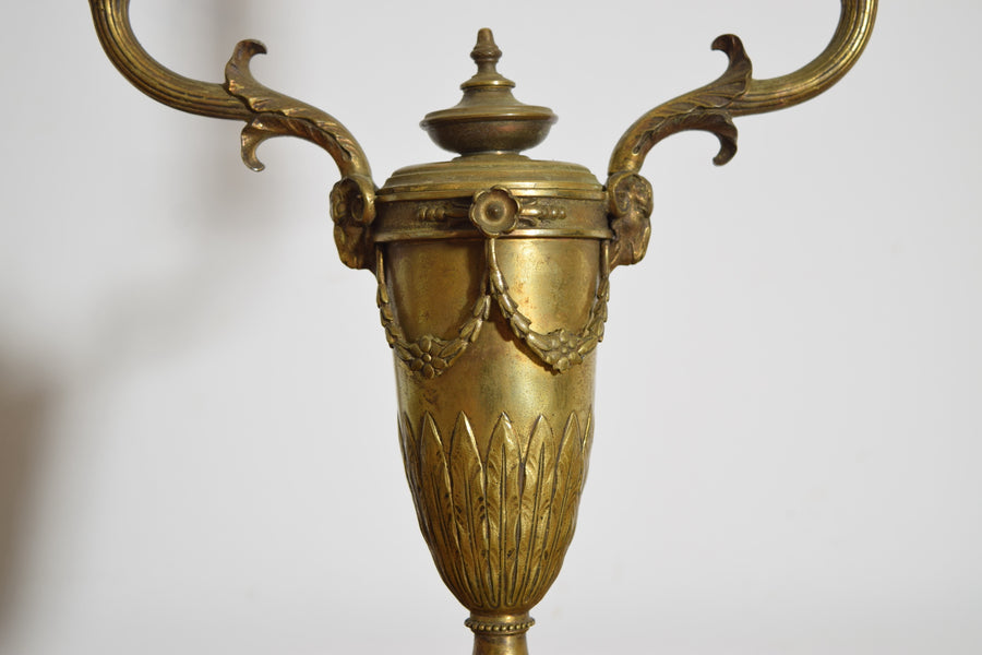 Pair of Cast Brass 2-Light Candelabrum