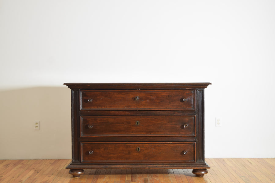 Walnut 3-Drawer Commode
