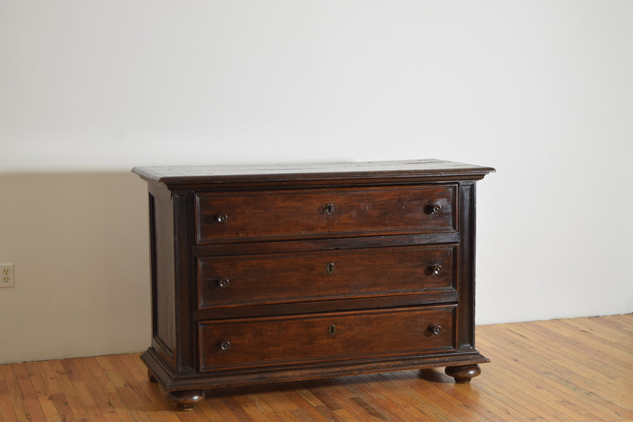 Walnut 3-Drawer Commode