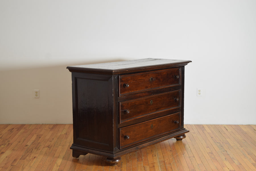 Walnut 3-Drawer Commode