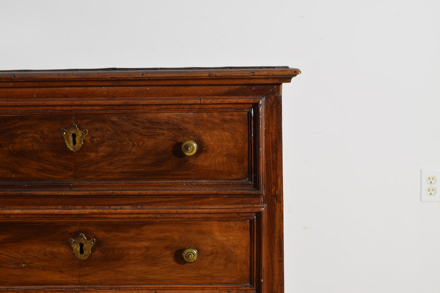 Walnut Veneered and Band Inlaid 3-Drawer Commode