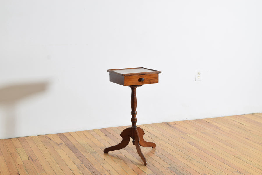 Walnut 1-Drawer Side Table