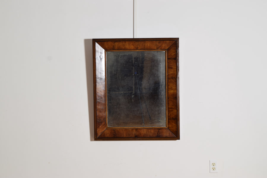 Walnut and Line Inlaid Mirror