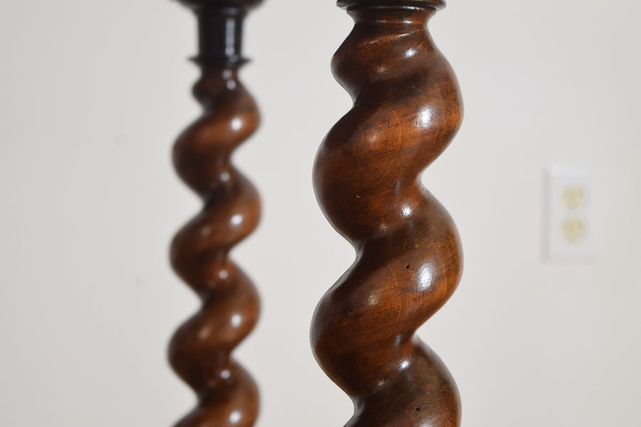 Walnut and Marble-Top Table