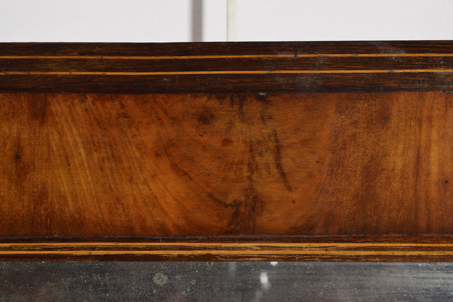 Walnut and Line Inlaid Mirror