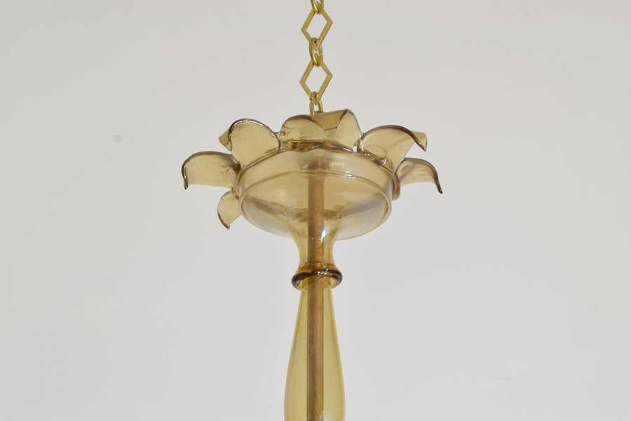 Large Murano Glass 12-Light Chandelier