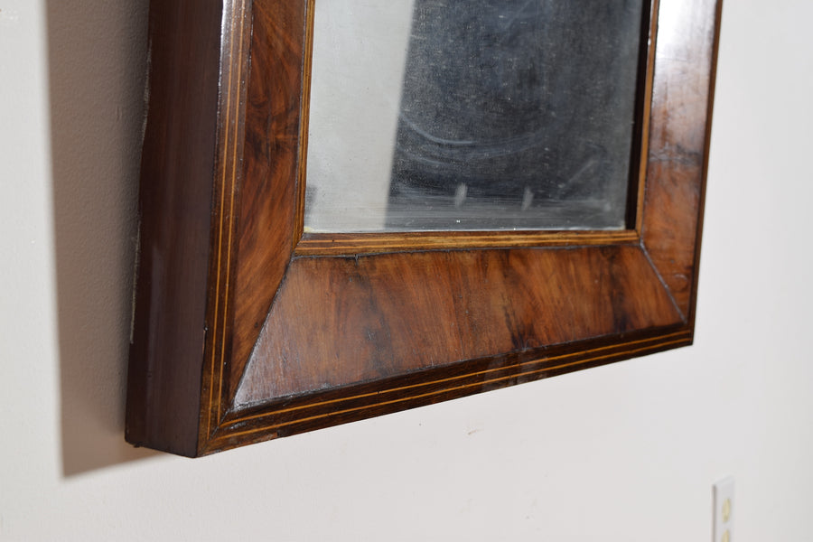 Walnut and Line Inlaid Mirror