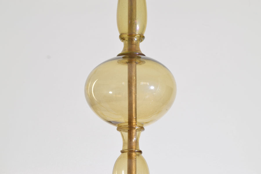 Large Murano Glass 12-Light Chandelier
