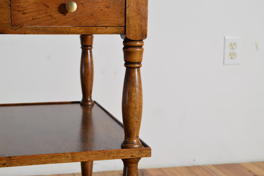 Walnut, Marble, and Zinc Table de Rafraichissoir