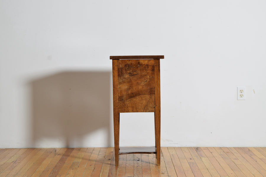 Walnut 1-Drawer Tambour-Front Nightstand