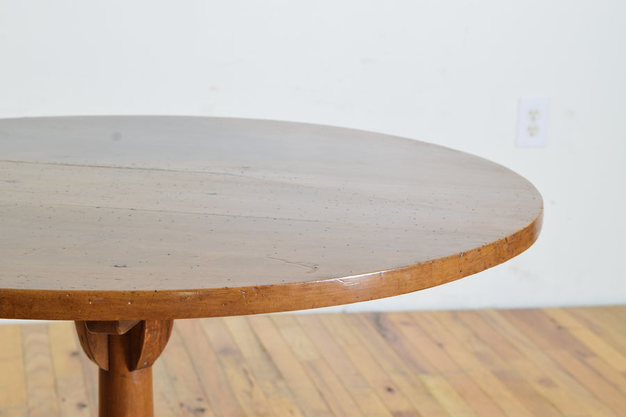 Solid Walnut Tilt-Top Pedestal Table