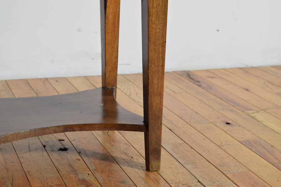 Walnut 1-Drawer Tambour-Front Nightstand