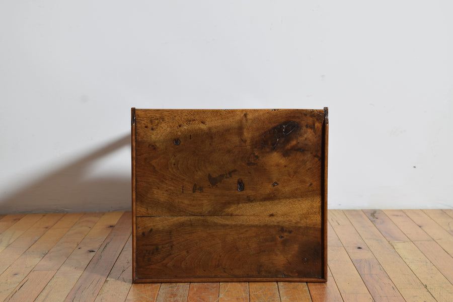 Walnut 1-Drawer Tambour-Front Nightstand
