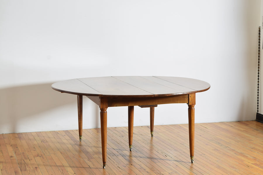 Light Walnut Round Dining Table