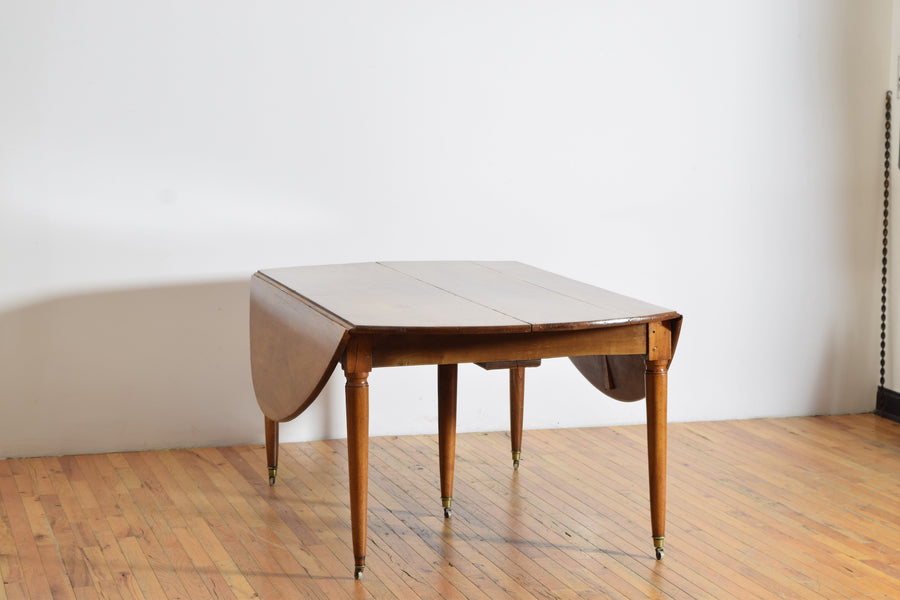 Light Walnut Round Dining Table