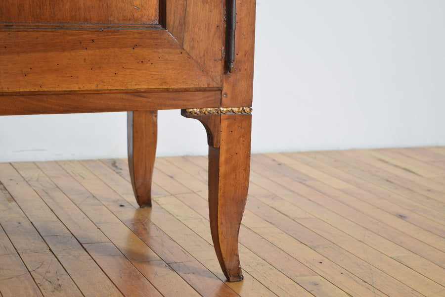 Pair of Walnut and Giltwood 2-Door Credenzas