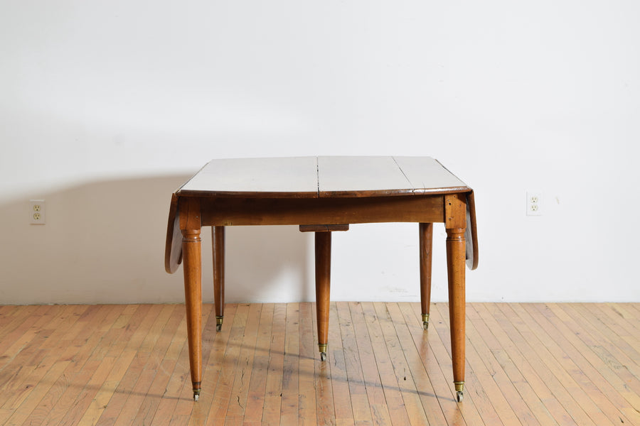 Light Walnut Round Dining Table