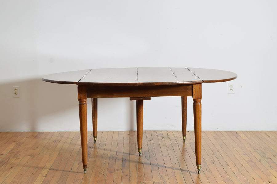 Light Walnut Round Dining Table