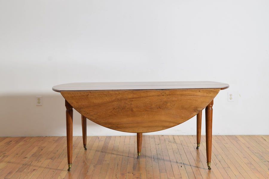 Light Walnut Round Dining Table