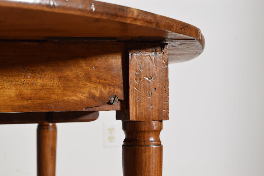 Light Walnut Round Dining Table