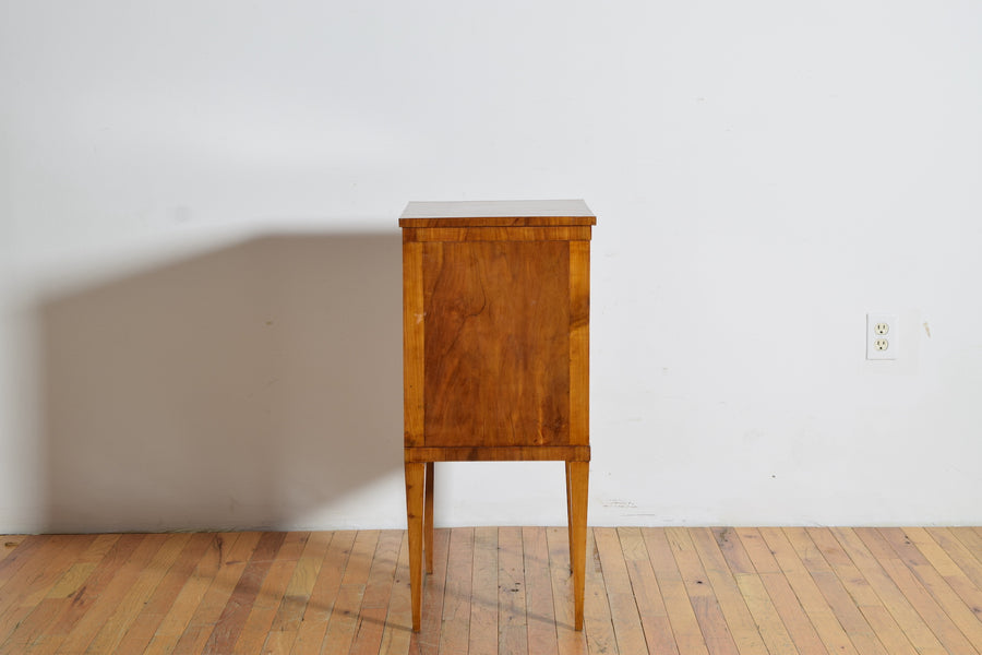 Light Walnut 2-Drawer Bedside Commode