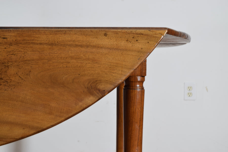 Light Walnut Round Dining Table
