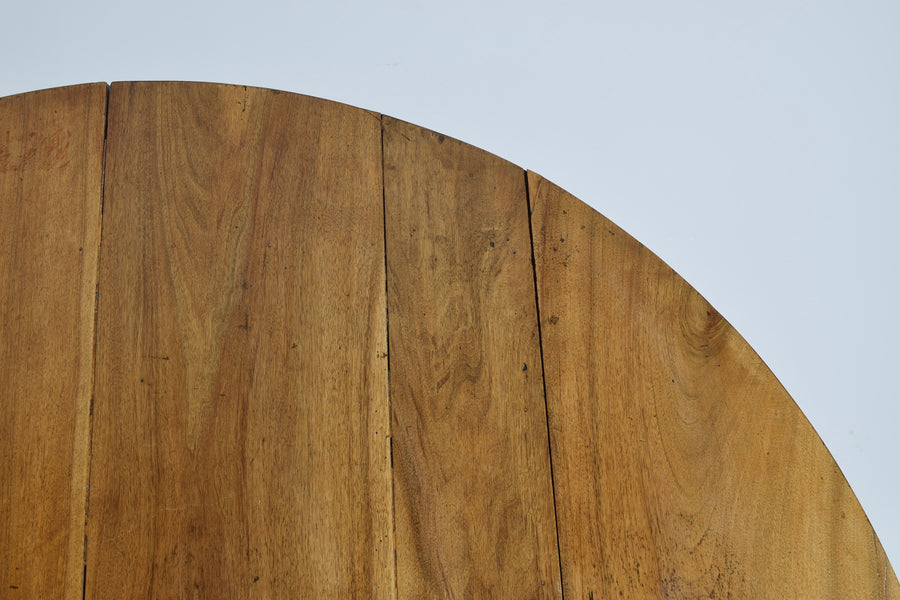 Light Walnut Round Dining Table