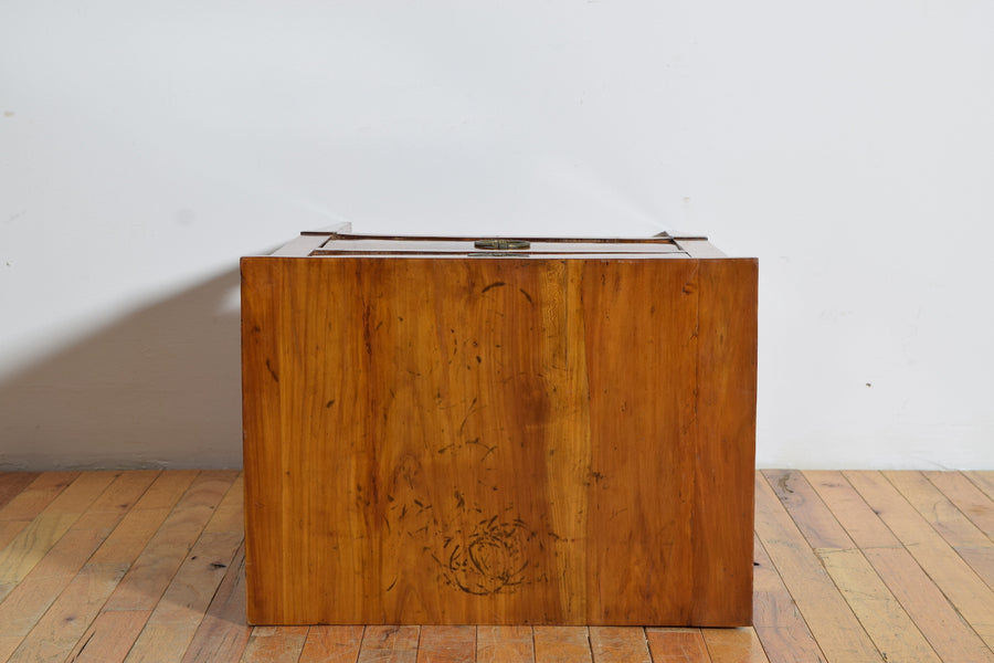 Light Walnut 2-Drawer Bedside Commode