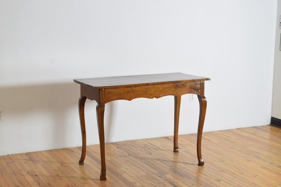 Shaped Walnut Console or Center Table