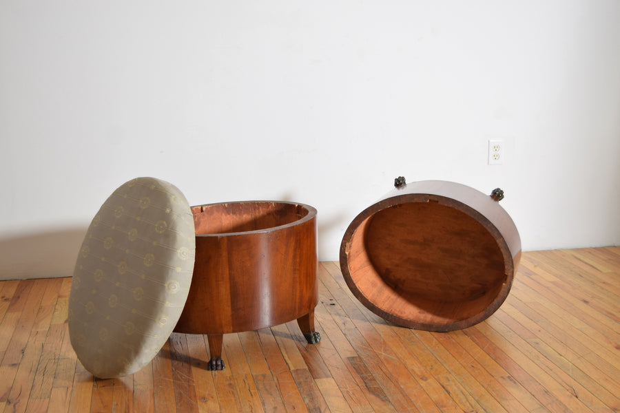 Pair of Walnut and Ebonized Benches