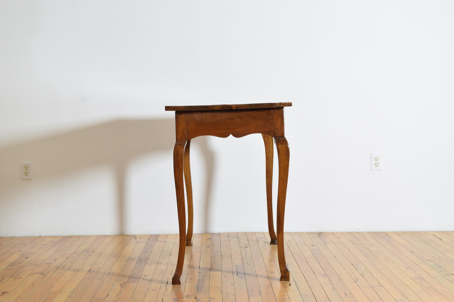Shaped Walnut Console or Center Table