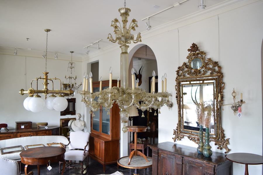Murano Blown Glass 12-Light Chandelier