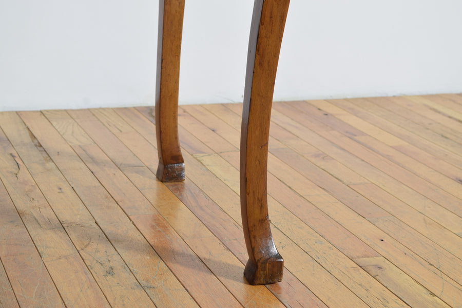 Shaped Walnut Console or Center Table