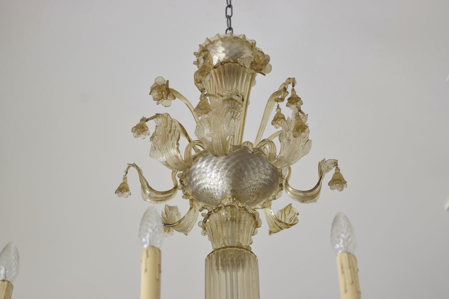 Murano Blown Glass 12-Light Chandelier