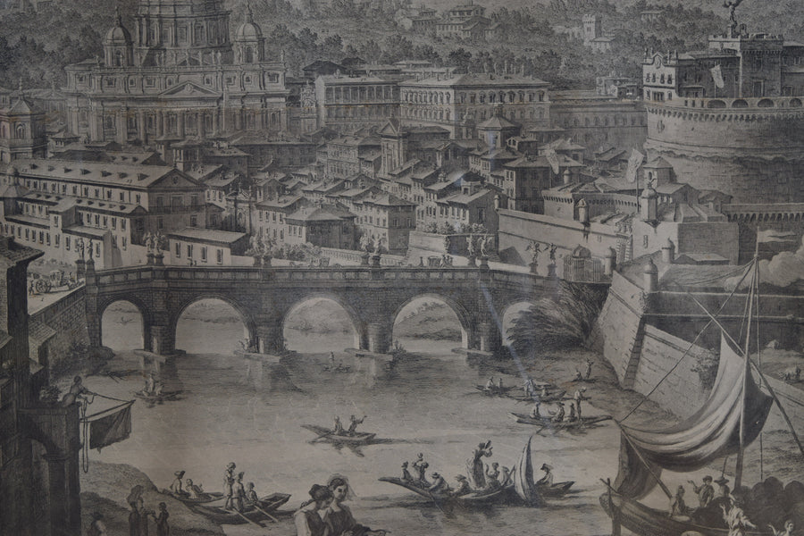 Framed Architectural Engravings, Views of Rome