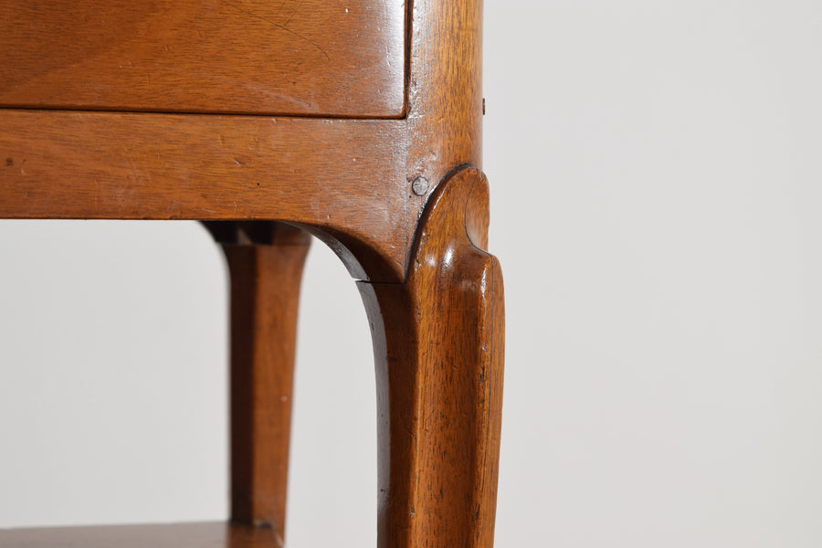 Walnut, Marble, and Zinc Rafraichissoir