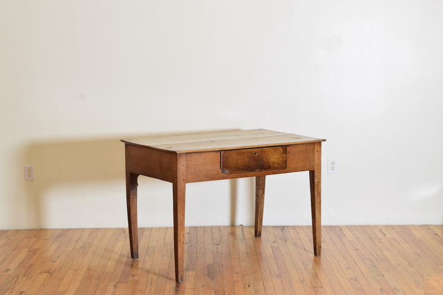 Rustic Faded Walnut 1-Drawer Table