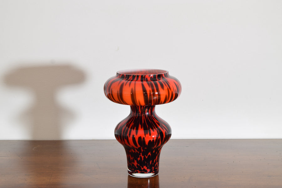 Sculptural Hand-Blown Art Glass Vase