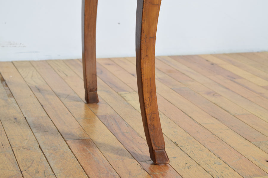 Shaped Walnut 3-Drawer Table