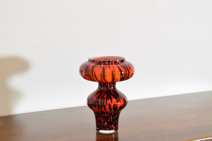 Sculptural Hand-Blown Art Glass Vase